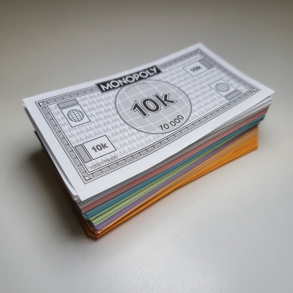 Monopoly City Replacement Play Money Set Hasbro 2008 Multicolor Paper Currency